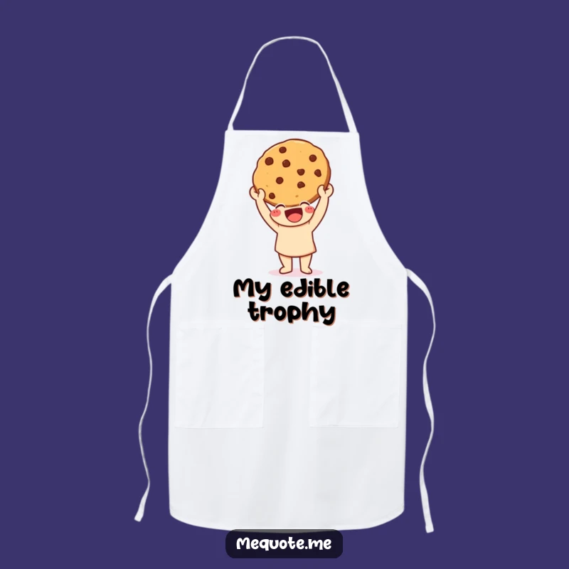 Funny Baker's Triumph Apron: Happy Character Cookie Masterpiece, Kitchen Fun