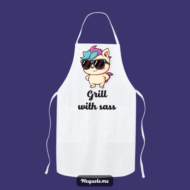 Funny Cool Character Apron: Cook with Confidence in this Hilarious Sunglasses Design
