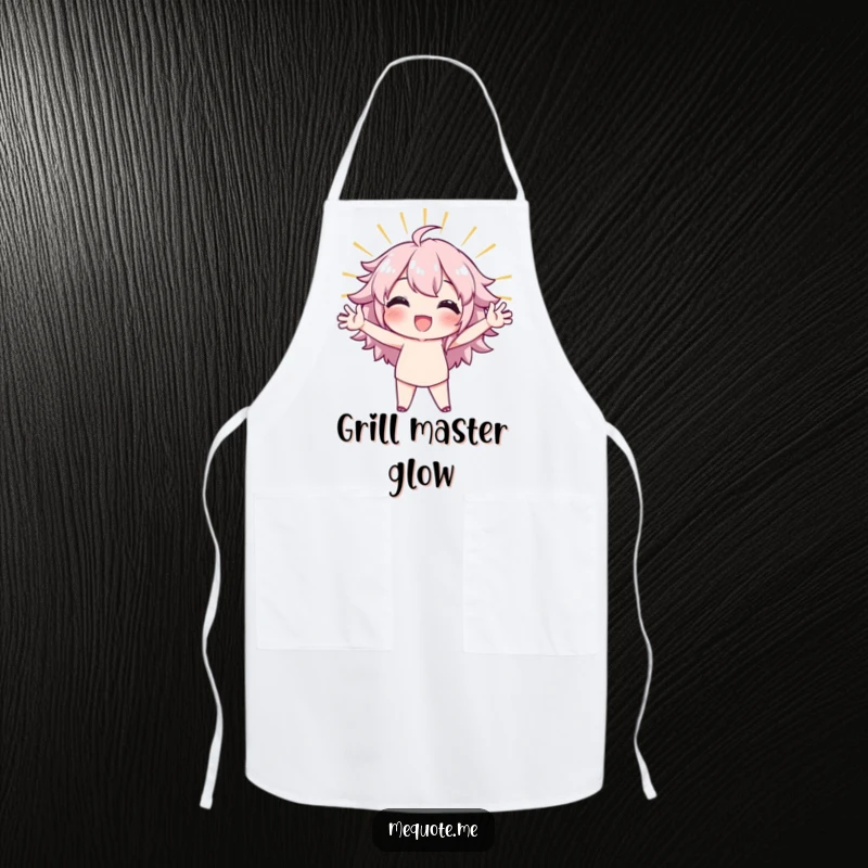 Funny Apron showing a character in a radiant, confident stance, perfect for those who command the kitchen.