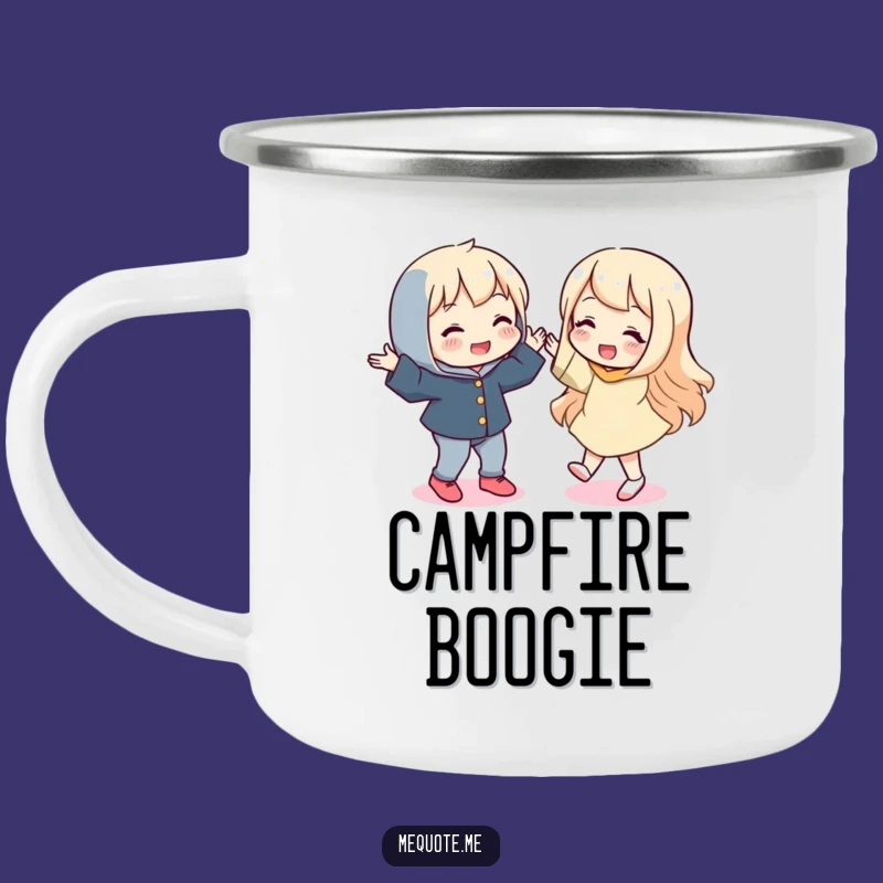 Funny Campfire Dance Mug - Humorous Character Outdoor Fun
