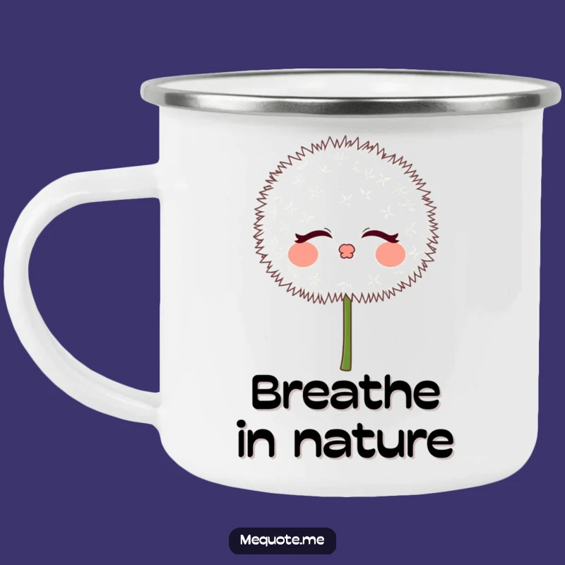 Durable Funny Dandelion Puff Kisses Camping Mug: Nature's Sweet Wishes
