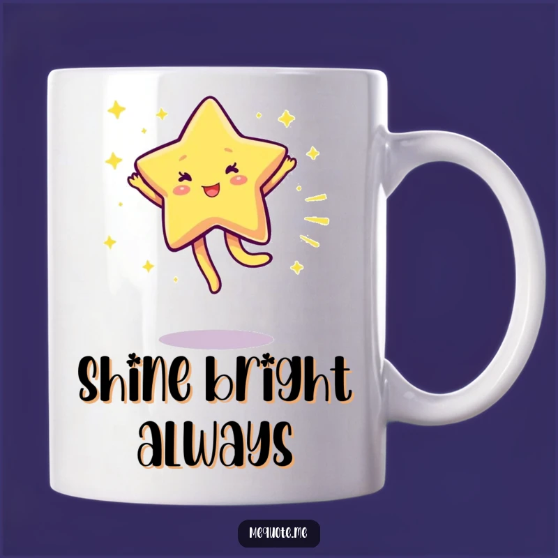 Funny Sparkling Star Cartwheel Mug: Energetic & Joyful Gift for Star Lovers