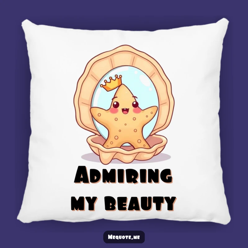 Funny Starfish Vanity Pillow: Comfy Regal Character, Perfect Humorous Gift for Relaxation