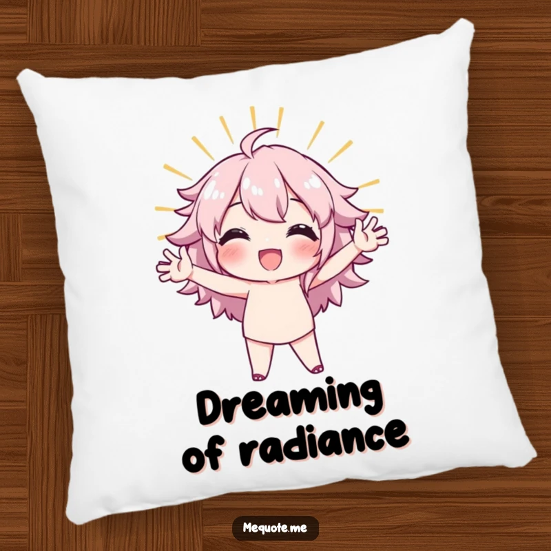 Funny Pillow with a character in a confident, radiant stance, bringing a sense of self-assurance and power.