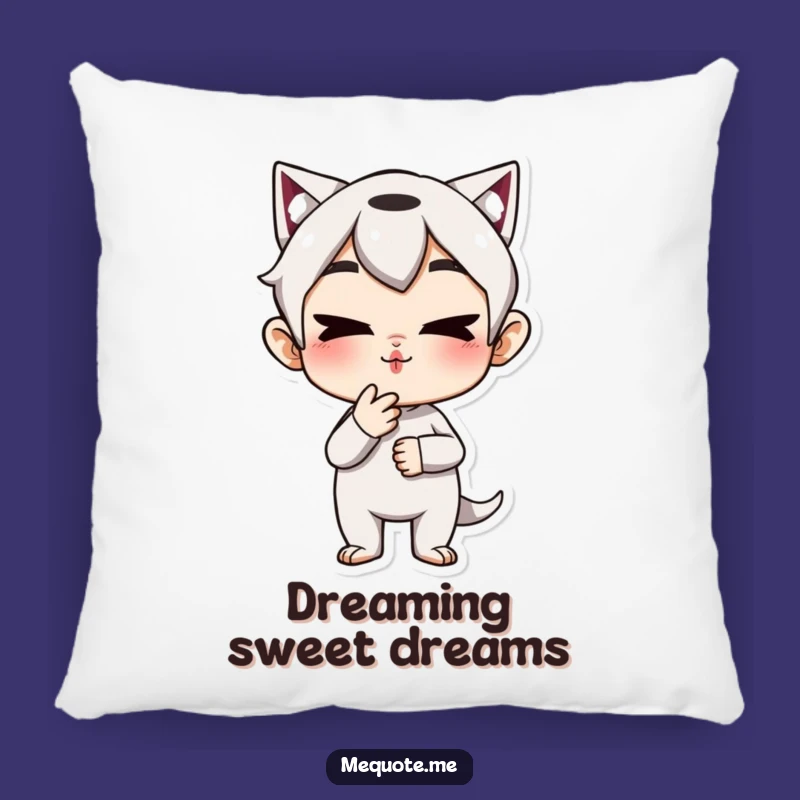 Funny Pillow: Snuggle Up with a Kiss-Blowing Character