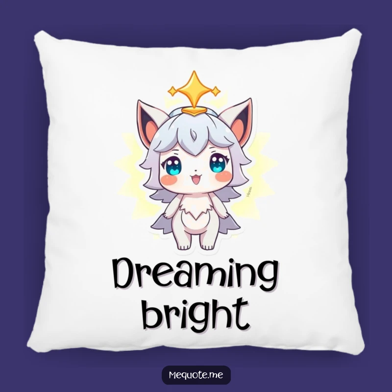 Funny Accent Pillow: Proud Character with Glowing Aura, Cozy & Positively Hilarious