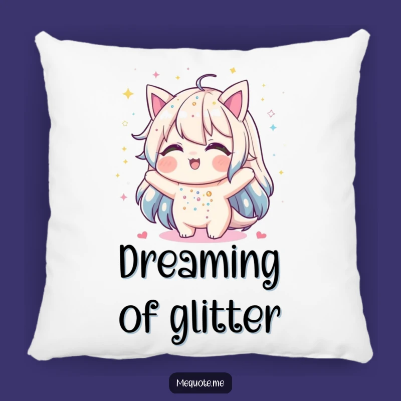 Funny Glitter Shower Pillow: Cuddle Up with Sparkle from This Hilarious Character