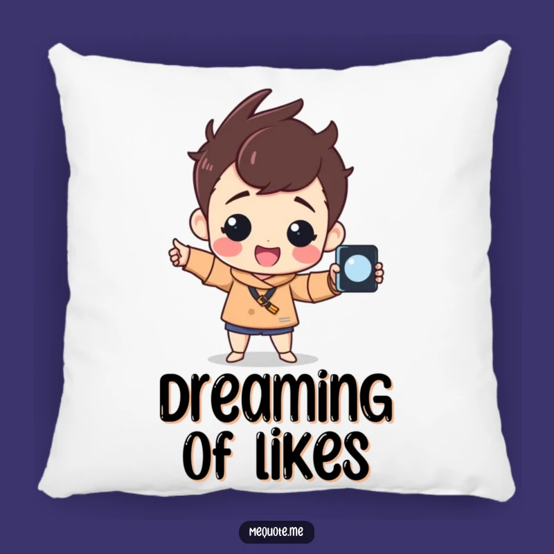 Funny Selfie King Pillow: Cheerful Character Proud Pose, Comfy and Hilarious Decor