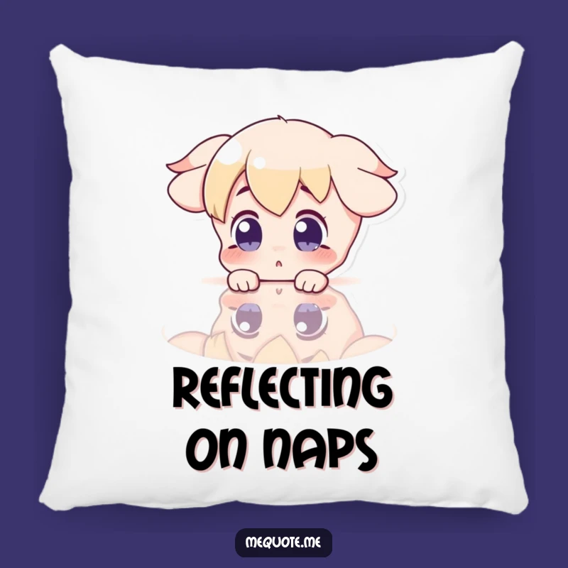 Funny Surprise Reflection Pillow: Character Shocked by Mirror, Comfy & Funny