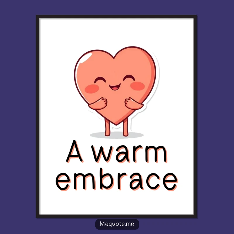 Funny Heart Hug Digital Art: Instant Affectionate Decor & Gift