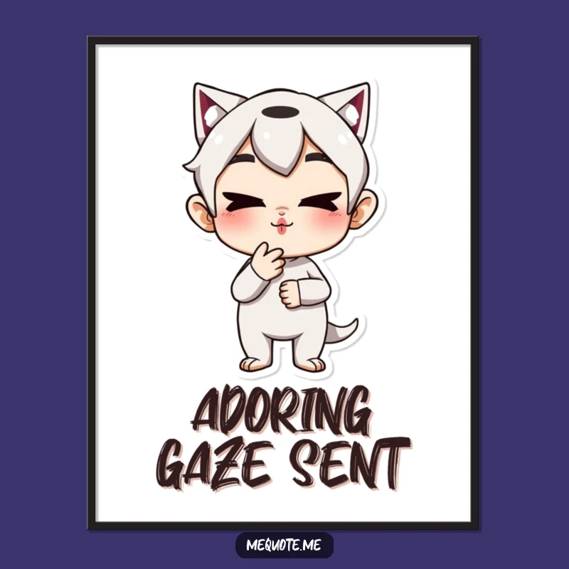 Funny Digital Art: Mischievous Character's Playful Kiss