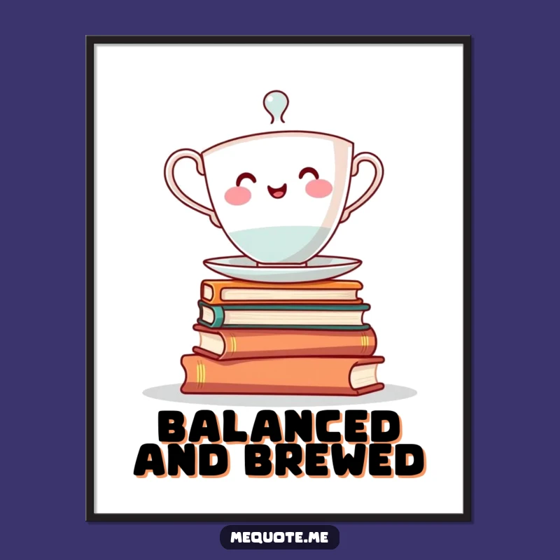 Funny Teacup Books Digital Art: Instant Intellectual Flair