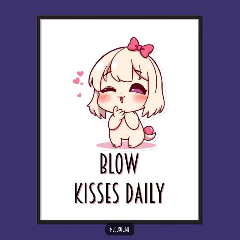 Funny Giggling Kiss Digital Art: Decorate with This Hilarious Character's Playful Kiss