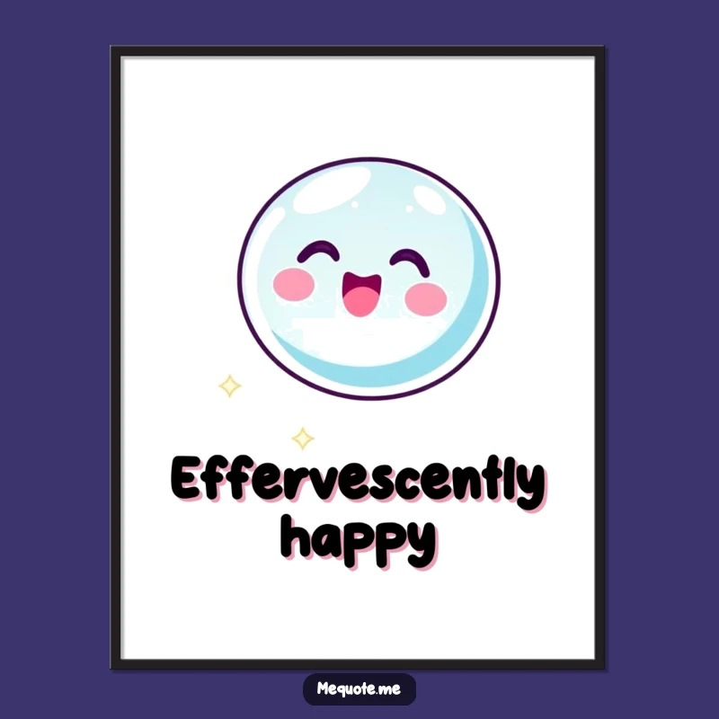 Funny Bubble Digital Art Print: Glee Icon Character, Perfect Cheerful Wall Decor