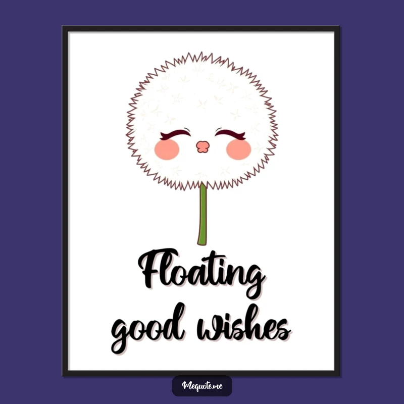 Funny Dandelion Puff Kisses Digital Art: Instant Whimsical Decor