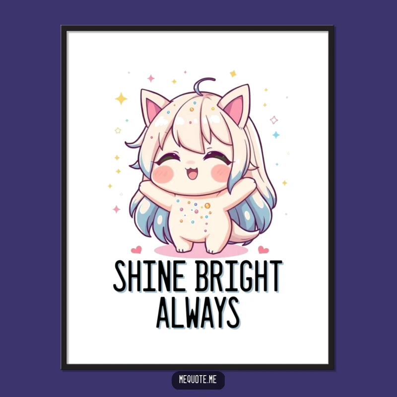 Funny Glitter Shower Digital Art: Decorate with Sparkle and This Hilarious Character