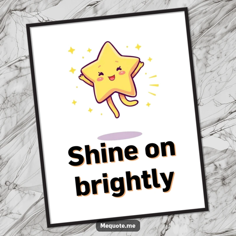 Funny Star Digital Art Print showing a sparkling star joyfully cartwheeling, bringing instant celestial energy and humor.