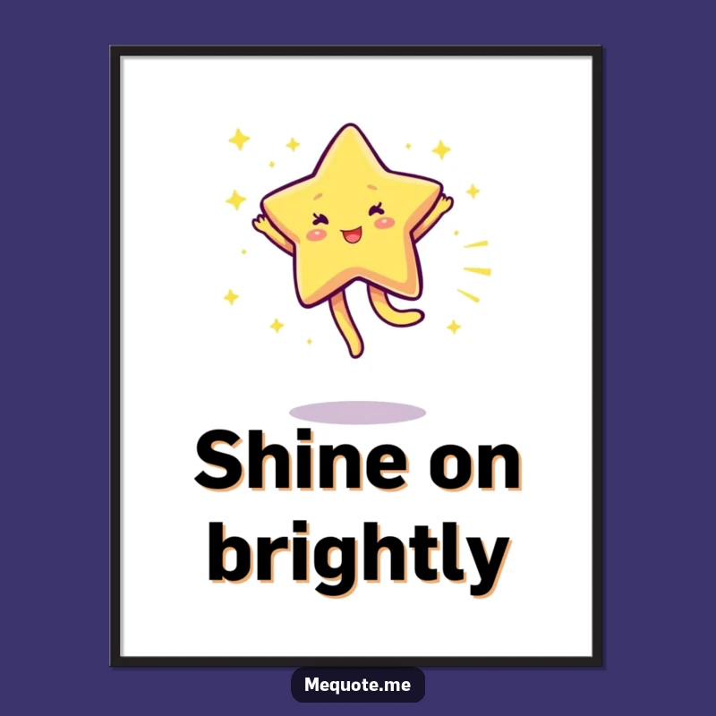 Funny Sparkling Star Cartwheel Digital Art: Instant Celestial Cheer