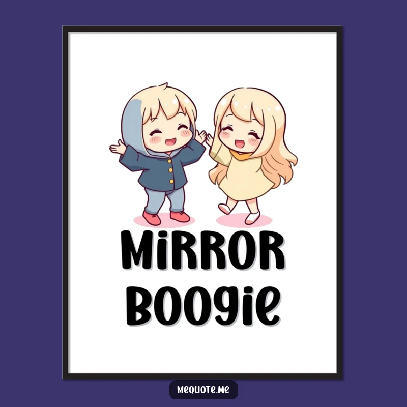 Funny Dance Reflection Digital Art - Humorous Character Wall Decor