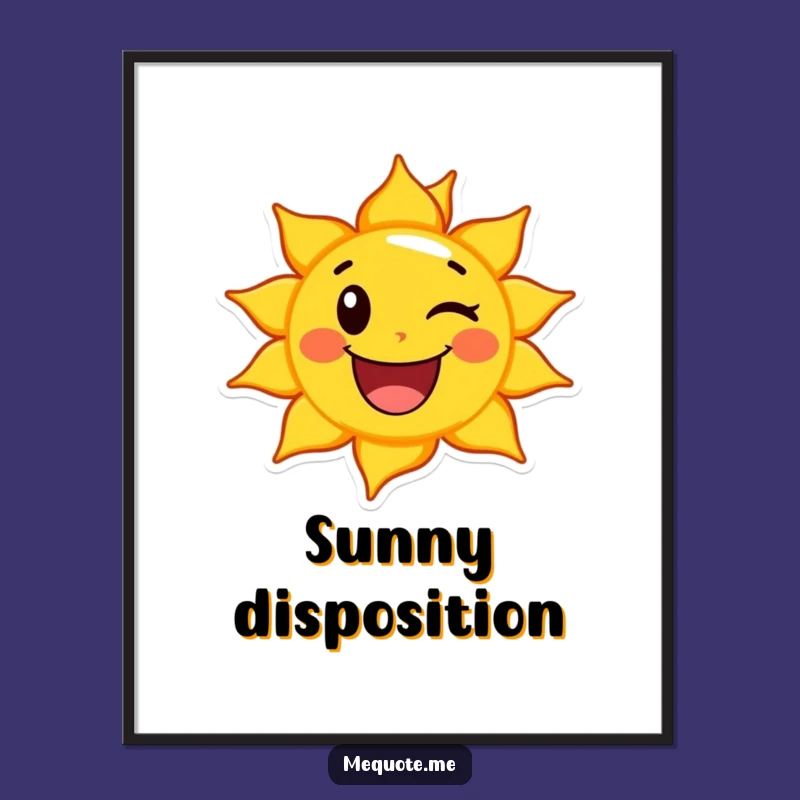 Funny Happy Sun Wink Digital Art: Instant Sunny Decor & Gift