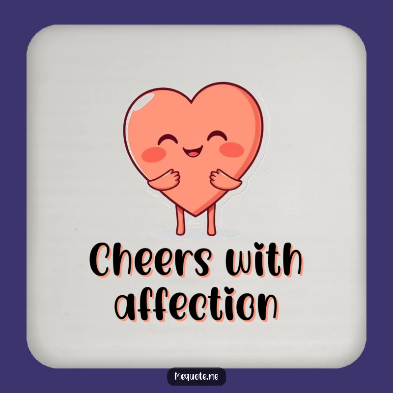 Funny Heart Hug Coaster Set: Protect Tables with Warmth & Humor