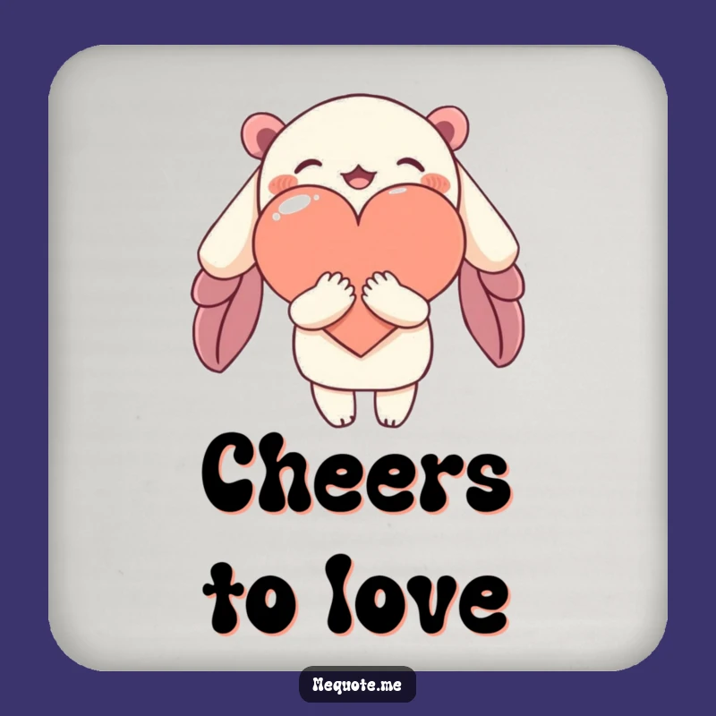 Funny Coasters: Character Hugs Heart, Protect Tables with Love!