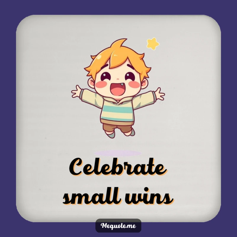 Funny Coasters: Excited Character's Joyful Splash, Protect Surfaces with Humor!