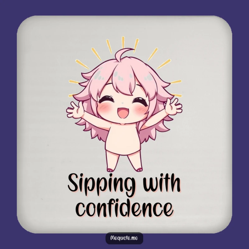 Funny Confident Stance Coaster: Stylish Confidence, Ideal Funny Gift