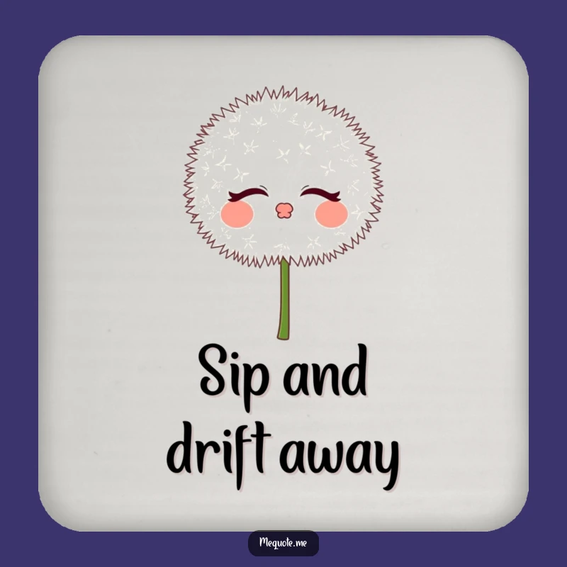 Funny Dandelion Puff Kisses Coaster Set: Protect Surfaces with Sweet Charm