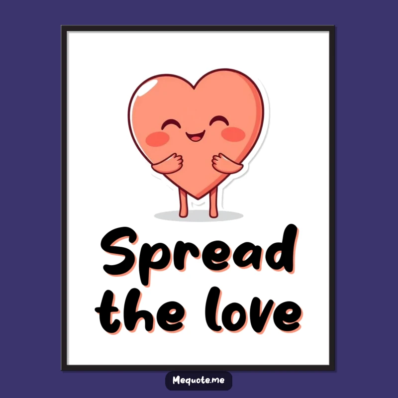 Funny Heart Hug Poster: Add Warmth & Humor to Your Walls
