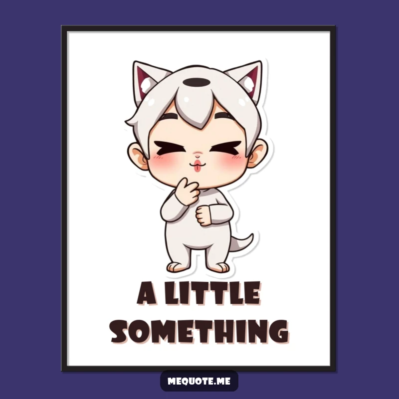 Funny Poster: Mischievous Character Sends a Playful Kiss