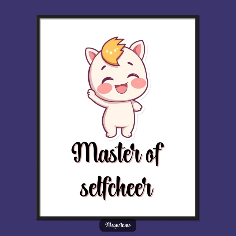Funny Self-Pat Poster: Inspiring Character Art, Great Funny Gift