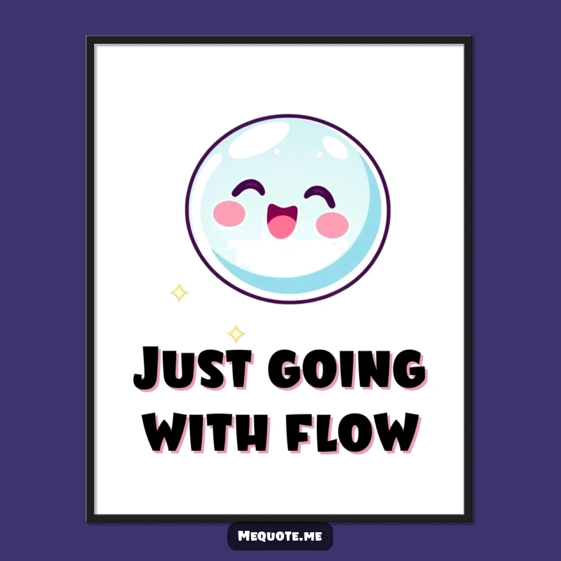 Funny Bubble Poster: Glee Icon Character Art, Uplifting Humorous Gift Print