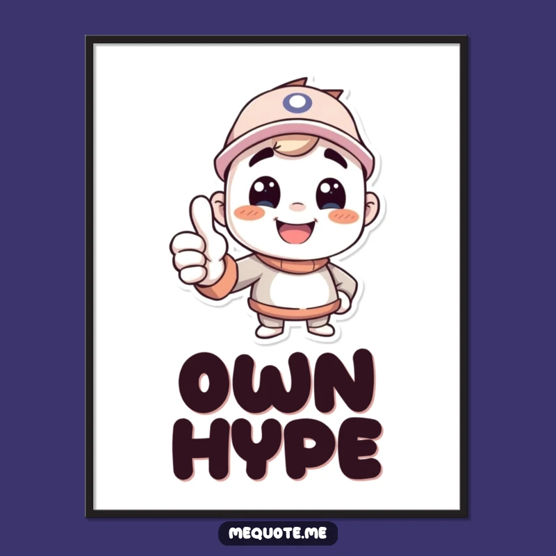 Funny Confidence Poster - Hilarious Character Self-Love Art