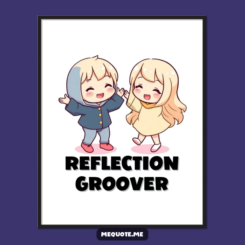 Funny Dance Off Poster - Hilarious Character Reflection Art