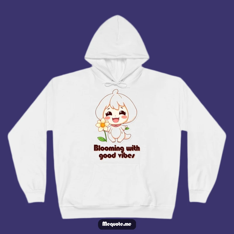 Funny Hoodie: Cozy Character & Flower, Wrap Yourself in Radiant Smiles!