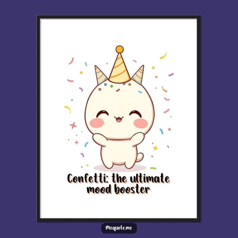 Free Printable Wall Art: Confetti Sparkle Character Joyful Downloadable Decor