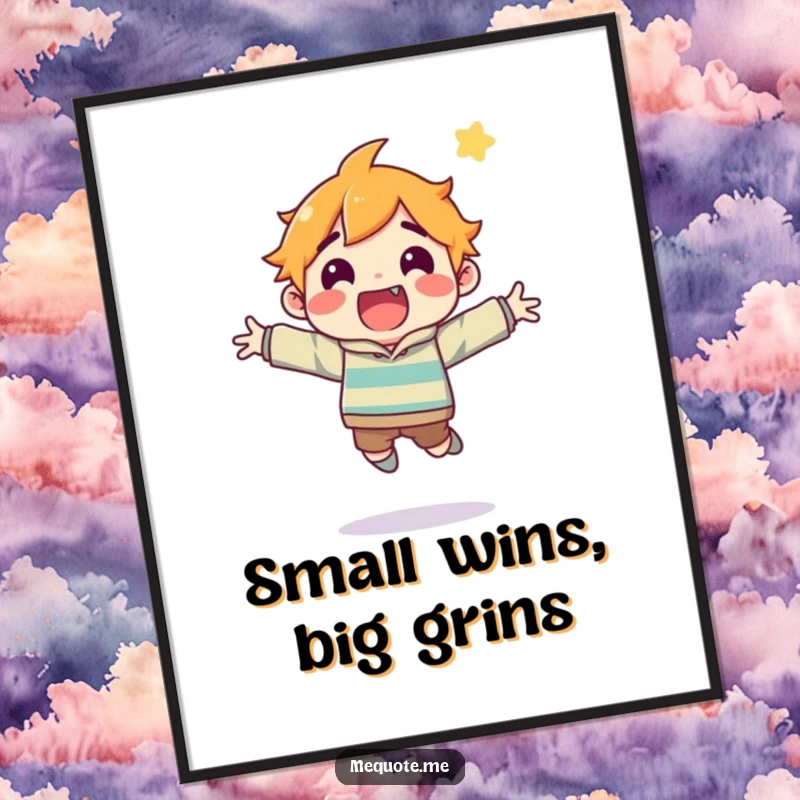 Funny Free Printable wall art featuring a character mid-air, jumping for joy, adding a humorous touch to any room.