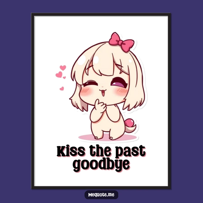 Free Printable Wall Art: Giggling Kiss Character, Funny Downloadable Decor!