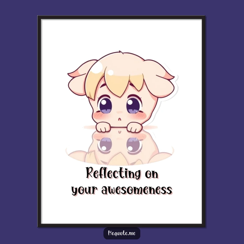 Funny Free Printable Wall Art: Shocked Reflection Character, Hilarious Downloadable Decor & Gift!