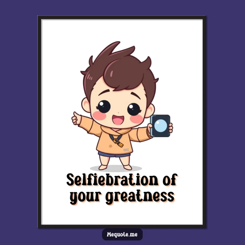 Funny Free Printable Wall Art: Selfie Character, Hilarious Downloadable Decor & Gift!