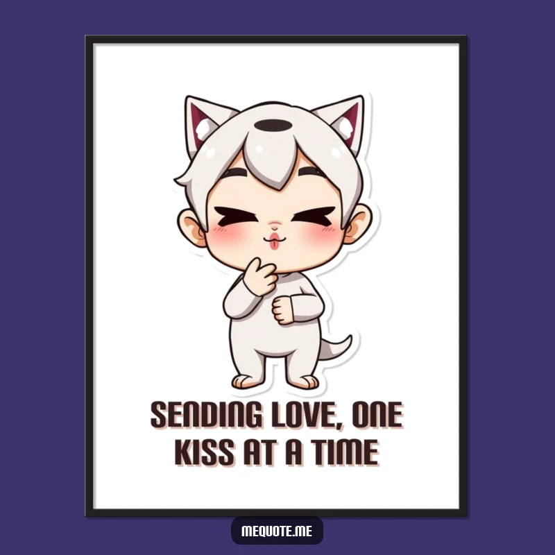 Free Printable Wall Art: Cheeky Kiss - Funny Downloadable Decor!