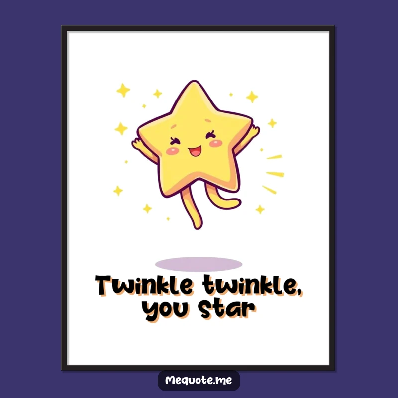 Sparkling Free Printable Star Art: Joyful Cartwheel Downloadable Poster