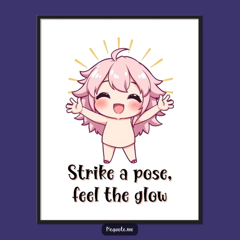 Free Printable Wall Art: Confident Stance Character Radiant Downloadable Decor