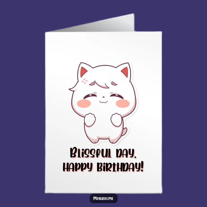 Free Printable Birthday Card: Self-Satisfied Character Blissful Downloadable Gift