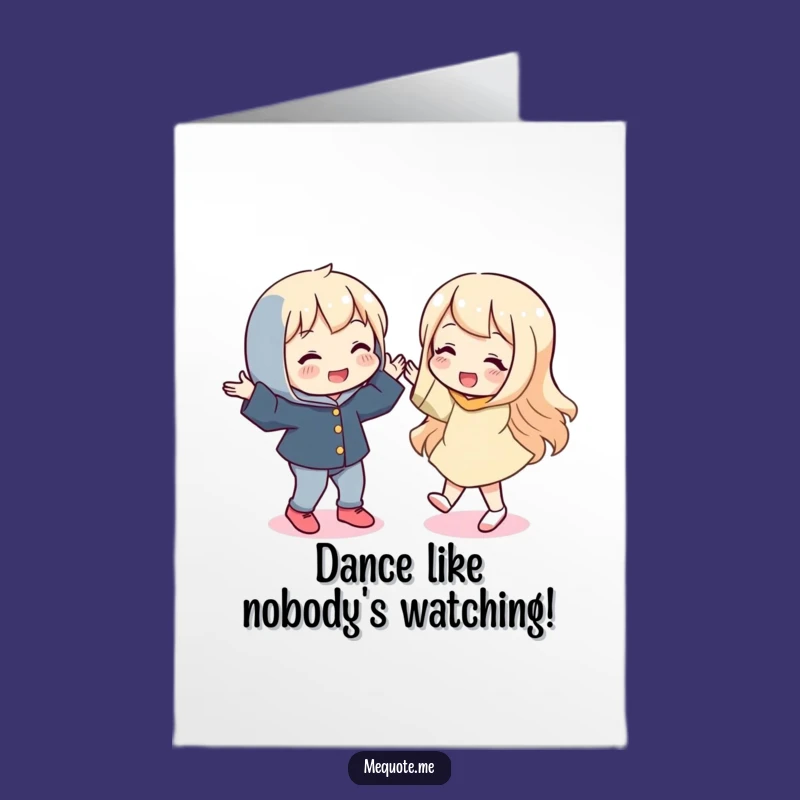 Free Printable Birthday Card: Silly Dancer Character Reflection - Funny Downloadable Gift