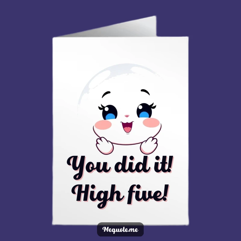 Free Printable Congrats Card: Joyful Mirror Character for Memorable Achievements