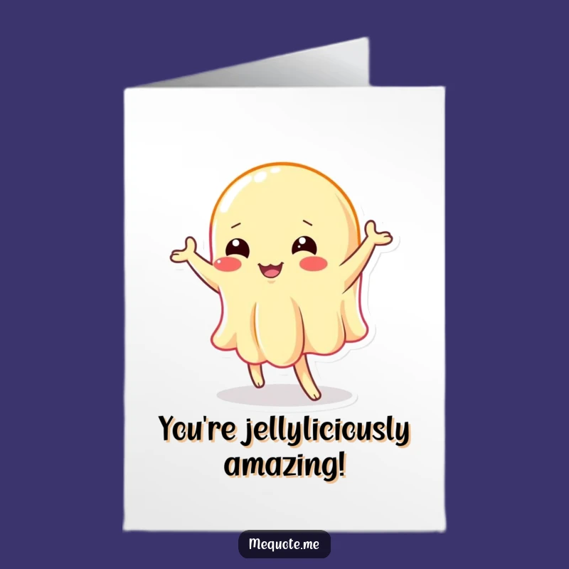 Free Printable Congrats Card: Wobbly Jelly Dancing - Funny Downloadable Celebration