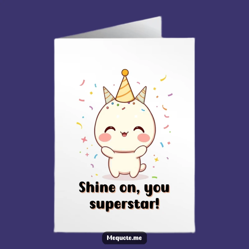 Free Printable Congrats Card: Confetti Sparkle Character Celebration Downloadable Gift