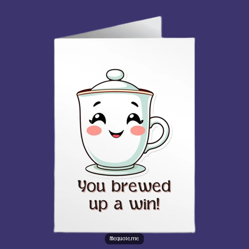 Free Printable Congratulations Teacup Card: Funny Steamy Downloadable Gift